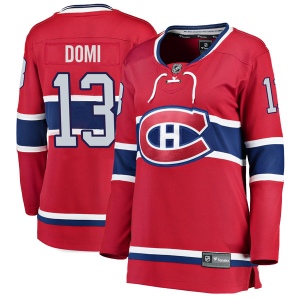 Women's Max Domi Montreal Canadiens Breakaway Home Jersey - Red