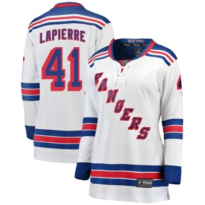 Women's Maxim Lapierre New York Rangers Breakaway Away Jersey - White