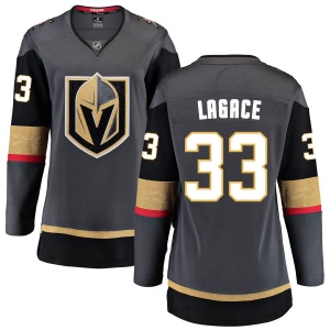 Women's Maxime Lagace Vegas Golden Knights Black Home Breakaway Jersey - Gold