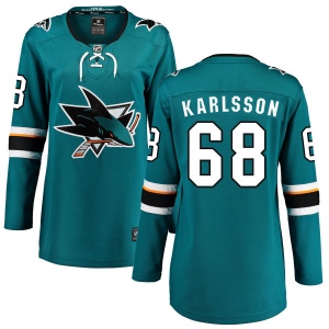 Women's Melker Karlsson San Jose Sharks Home Breakaway Jersey - Teal