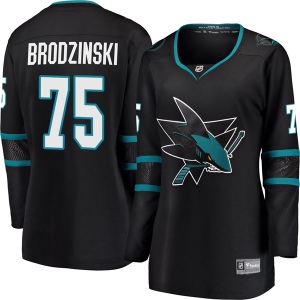 Women's Michael Brodzinski San Jose Sharks Breakaway Alternate Jersey - Black