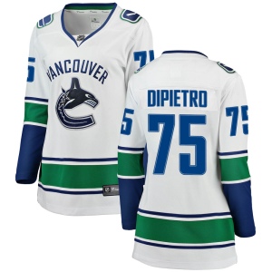 Women's Michael DiPietro Vancouver Canucks Breakaway Away Jersey - White