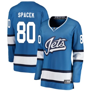 Women's Michael Spacek Winnipeg Jets Breakaway Alternate Jersey - Blue