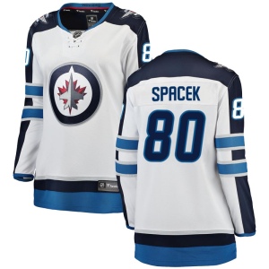 Women's Michael Spacek Winnipeg Jets Breakaway Away Jersey - White