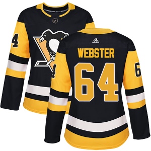 Women's Michael Webster Pittsburgh Penguins Authentic Home Jersey - Black