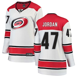 Women's Michal Jordan Carolina Hurricanes Breakaway Away Jersey - White