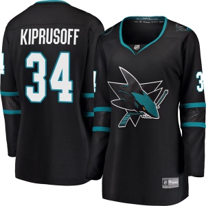 Women's Miikka Kiprusoff San Jose Sharks Breakaway Alternate Jersey - Black