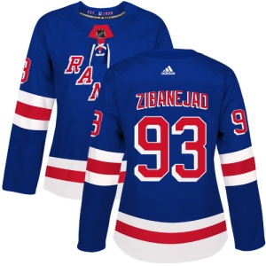 Women's Mika Zibanejad New York Rangers Authentic Home Jersey - Royal Blue