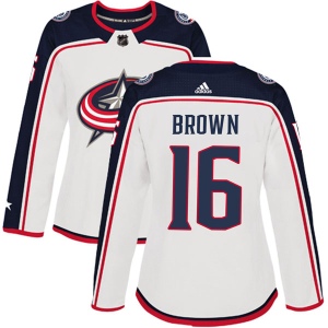 Women's Mike Brown Columbus Blue Jackets Authentic Away Jersey - White