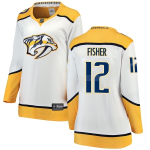 Women's Mike Fisher Nashville Predators Breakaway Away Jersey - White