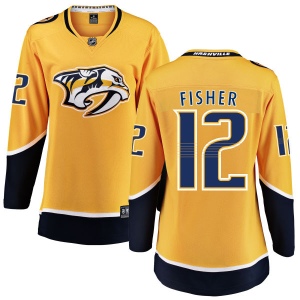 Women's Mike Fisher Nashville Predators Home Breakaway Jersey - Yellow