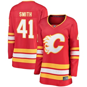 Women's Mike Smith Calgary Flames Breakaway Alternate Jersey - Red