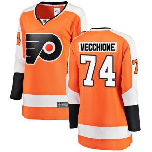 Women's Mike Vecchione Philadelphia Flyers Breakaway Home Jersey - Orange