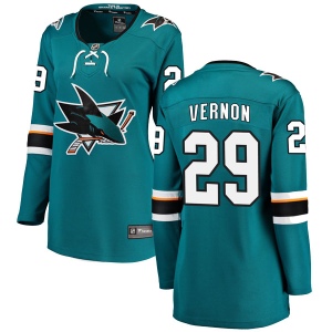 Women's Mike Vernon San Jose Sharks Breakaway Home Jersey - Teal