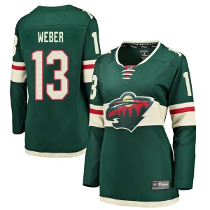 Women's Mike Weber Minnesota Wild Breakaway Home Jersey - Green