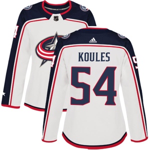 Women's Miles Koules Columbus Blue Jackets Authentic Away Jersey - White