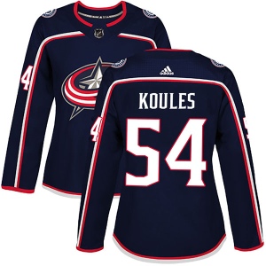 Women's Miles Koules Columbus Blue Jackets Authentic Home Jersey - Navy