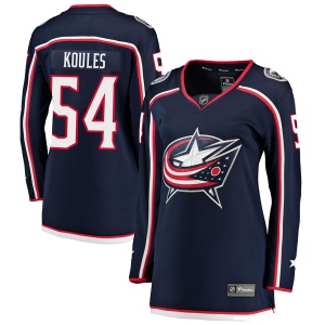 Women's Miles Koules Columbus Blue Jackets Breakaway Home Jersey - Navy