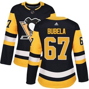 Women's Milos Bubela Pittsburgh Penguins Authentic Home Jersey - Black