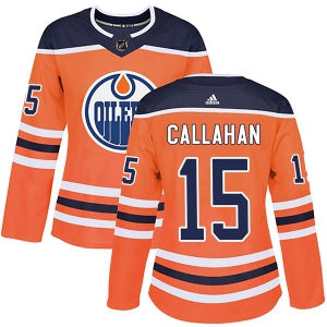 Women's Mitch Callahan Edmonton Oilers Authentic r Home Jersey - Orange