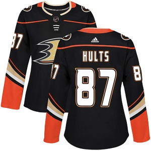 Women's Mitch Hults Anaheim Ducks Authentic Home Jersey - Black