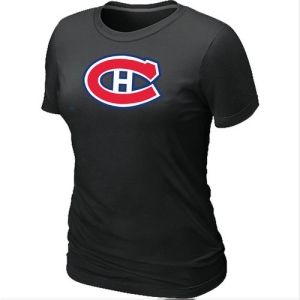 Women's Montreal Canadiens Big & Tall Logo T-Shirt - - Black