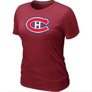 Women's Montreal Canadiens Big & Tall Logo T-Shirt - - Red