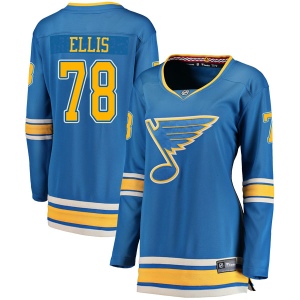 Women's Morgan Ellis St. Louis Blues Breakaway Alternate Jersey - Blue