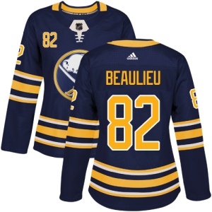 Women's Nathan Beaulieu Buffalo Sabres Authentic Home Jersey - Navy Blue