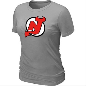 Women's New Jersey Devils Big & Tall Logo T-Shirt - - Grey