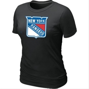 Women's New York Rangers Big & Tall Logo T-Shirt - - Black