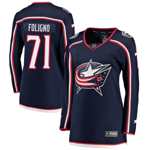 Women's Nick Foligno Columbus Blue Jackets Breakaway Home Jersey - Navy