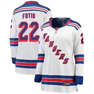 Women's Nick Fotiu New York Rangers Breakaway Away Jersey - White