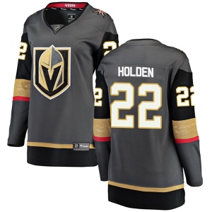 Women's Nick Holden Vegas Golden Knights Breakaway Black Home Jersey - Gold