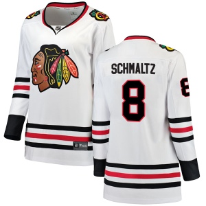 Women's Nick Schmaltz Chicago Blackhawks Breakaway Away Jersey - White