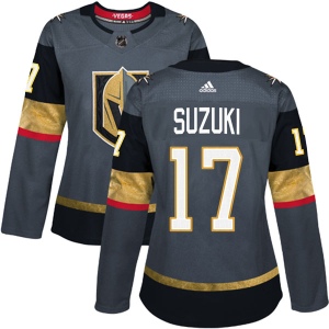 Women's Nick Suzuki Vegas Golden Knights Authentic Gray Home Jersey - Gold