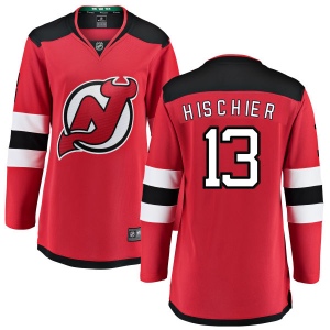 Women's Nico Hischier New Jersey Devils Home Breakaway Jersey - Red