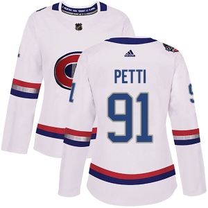 Women's Niki Petti Montreal Canadiens Authentic 2017 100 Classic Jersey - White