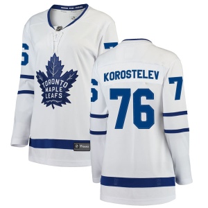 Women's Nikita Korostelev Toronto Maple Leafs Breakaway Away Jersey - White