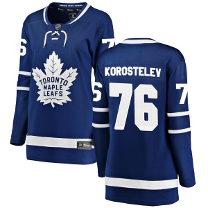 Women's Nikita Korostelev Toronto Maple Leafs Breakaway Home Jersey - Blue