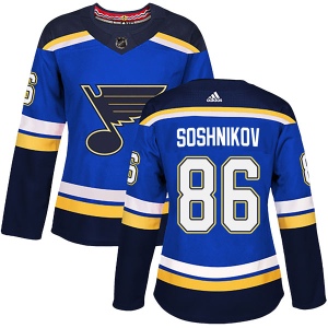 Women's Nikita Soshnikov St. Louis Blues Authentic Home Jersey - Blue