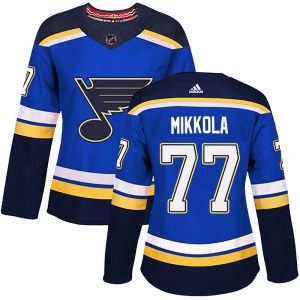 Women's Niko Mikkola St. Louis Blues Authentic Home Jersey - Blue