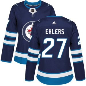 Women's Nikolaj Ehlers Winnipeg Jets Authentic Home Jersey - Navy Blue