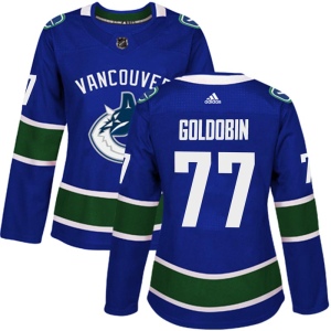 Women's Nikolay Goldobin Vancouver Canucks Authentic Home Jersey - Blue