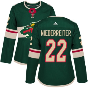 Women's Nino Niederreiter Minnesota Wild Authentic Home Jersey - Green