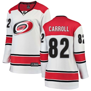 Women's Noah Carroll Carolina Hurricanes Breakaway Away Jersey - White