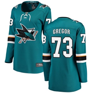 Women's Noah Gregor San Jose Sharks Breakaway Home Jersey - Teal