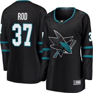 Women's Noah Rod San Jose Sharks Breakaway Alternate Jersey - Black