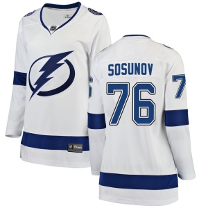 Women's Oleg Sosunov Tampa Bay Lightning Breakaway Away Jersey - White