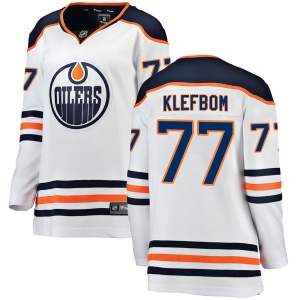 Women's Oscar Klefbom Edmonton Oilers Authentic Away Breakaway Jersey - White